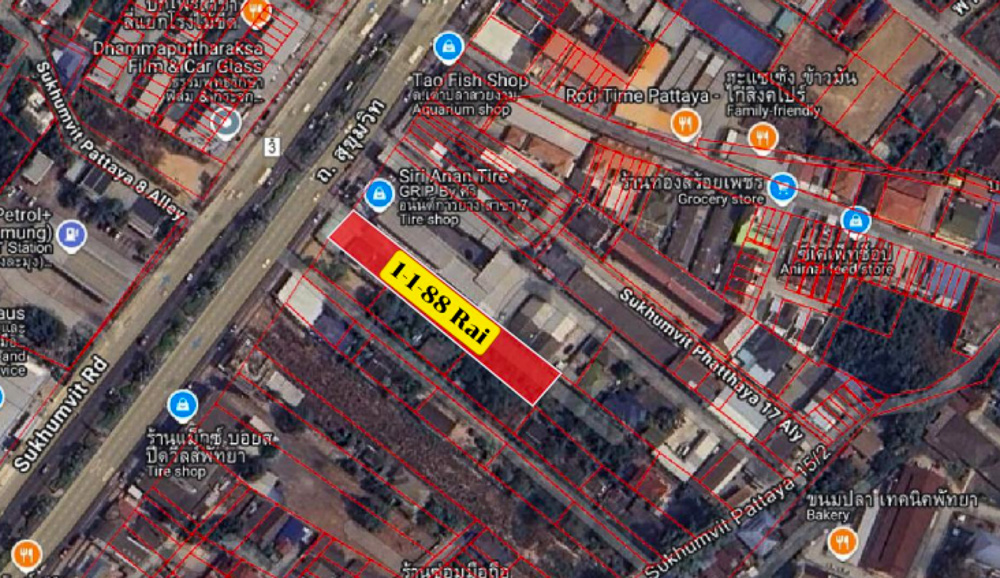 EP0249 | Premium Commercial Land for Sale in Naklua, Pattaya