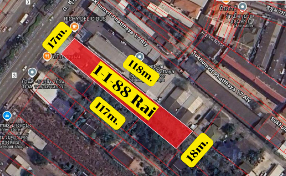 EP0249 | Premium Commercial Land for Sale in Naklua, Pattaya