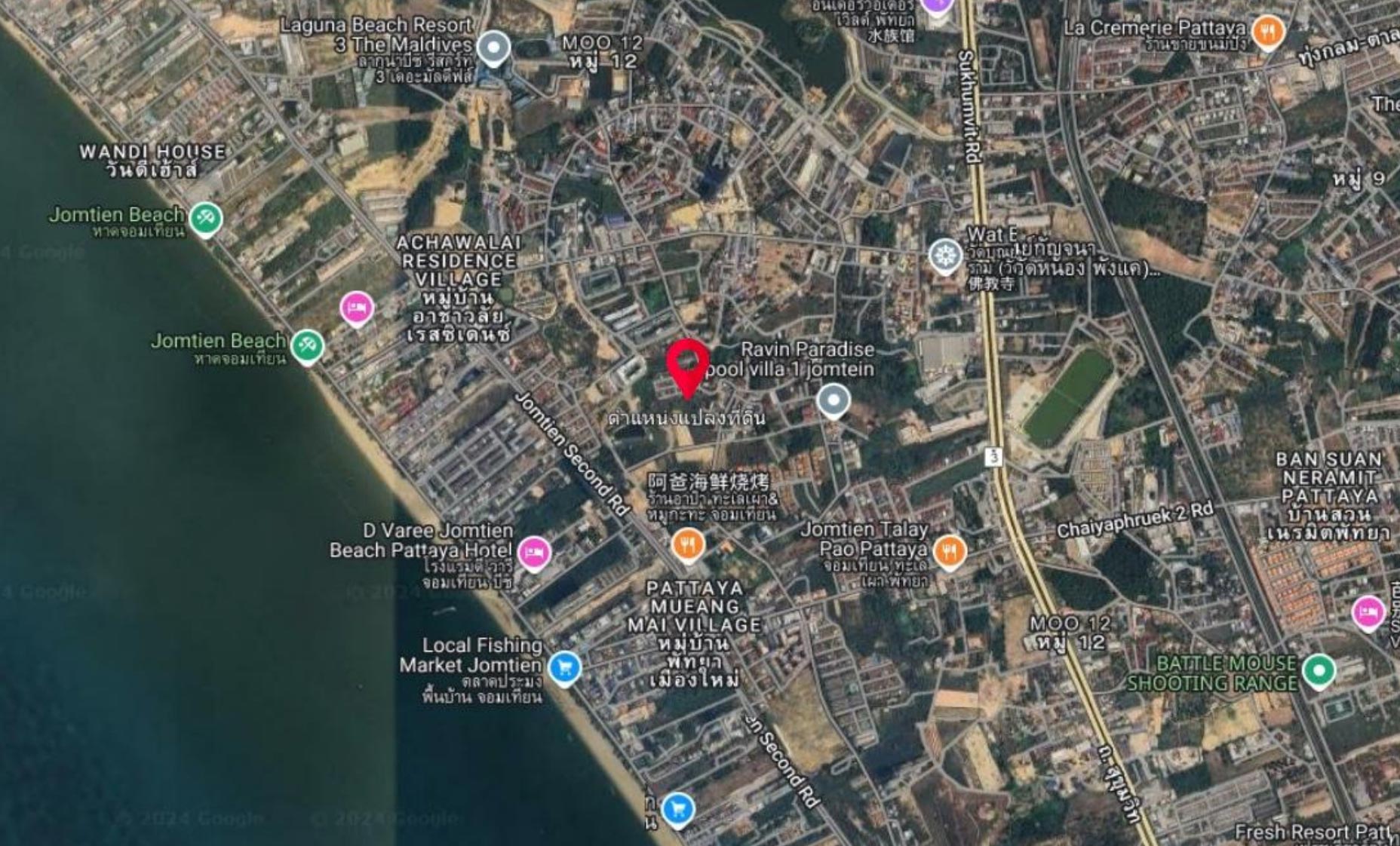 EP0010 | Commercial Land for Sale Pattaya | 128m Frontage | Chaiyapruek