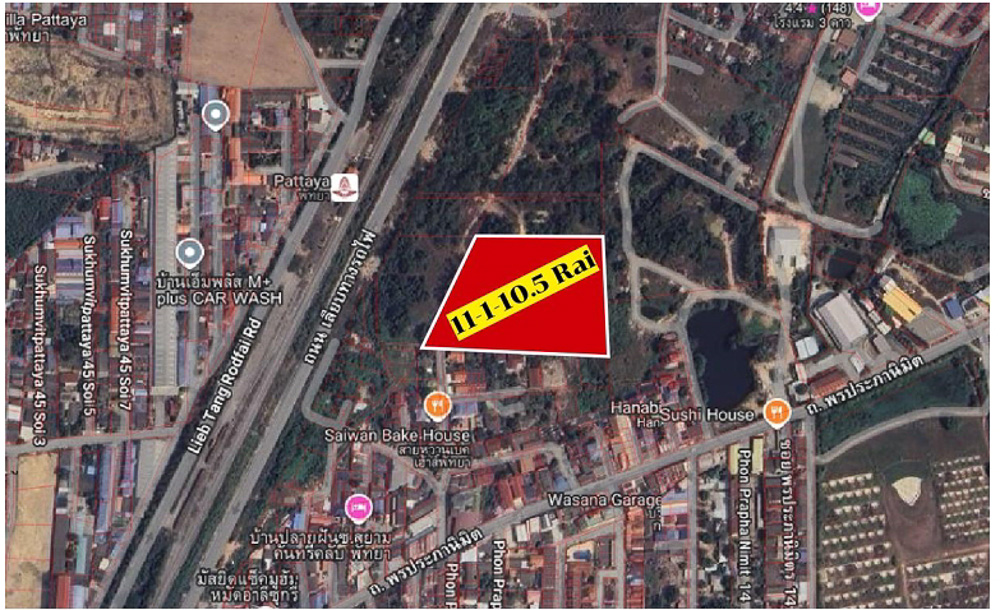 1-Rai Railway-4 EP0138 | 1-Rai Railway Parallel Road Land for Sale