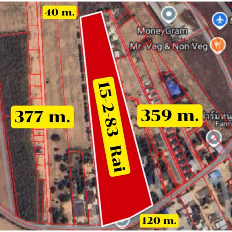 EP0128 | 15-Rai Land for Sale in Toongklom-Talman