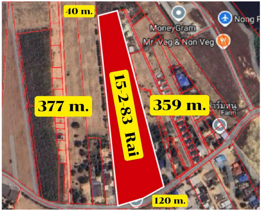 EP0128 | 15-Rai Land for Sale in Toongklom-Talman