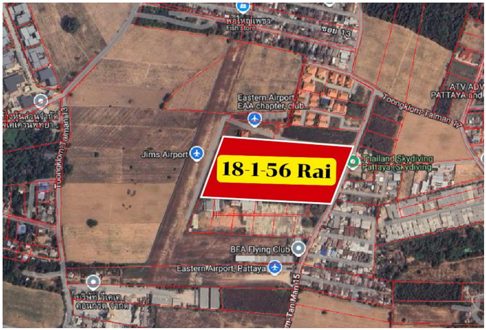 EP0127 | 18-Rai Land for Sale in Toongklom-Talman