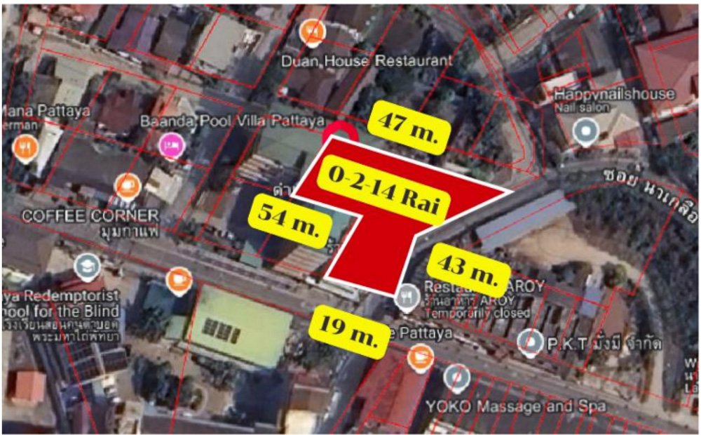 EP0082 | Prime 856 Sq.m. Land for Sale in Naklua, Pattaya