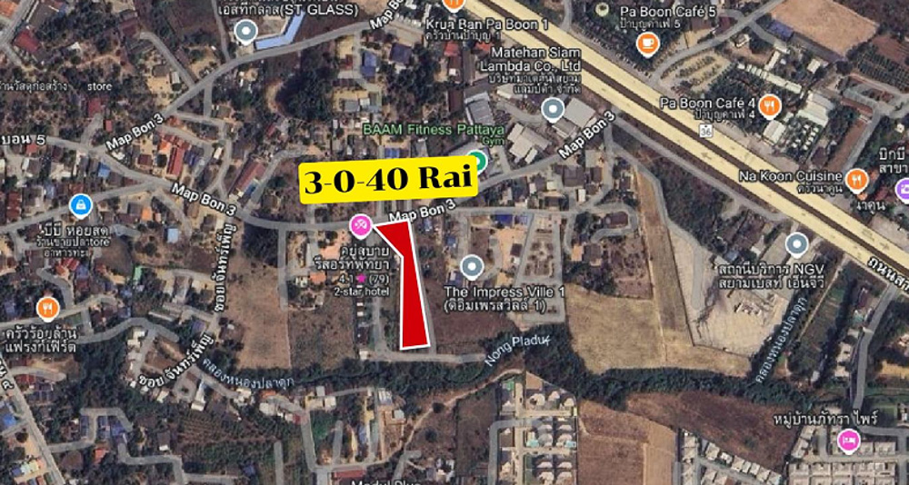 EP0134 | 5-Rai Land Plot for Sale in Mab Bon, Pattaya