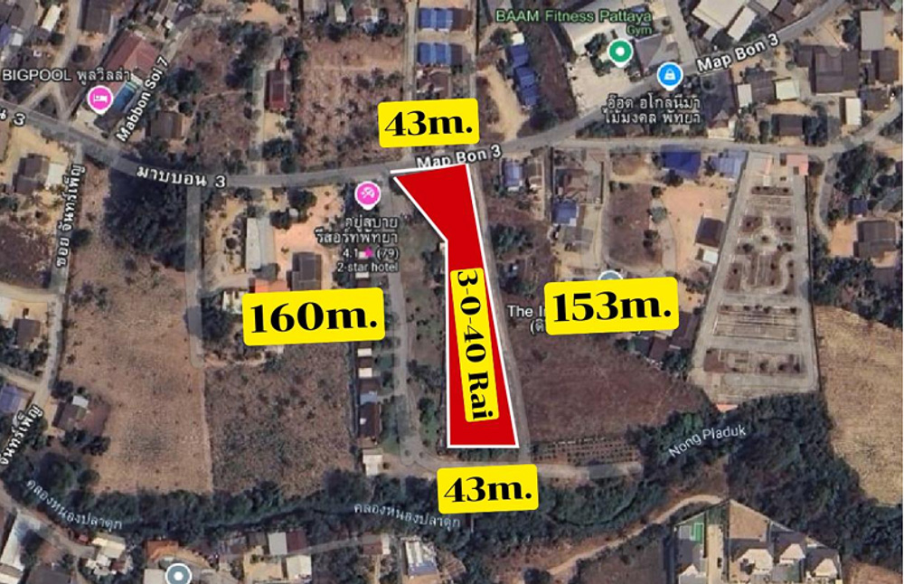 EP0134 | 5-Rai Land Plot for Sale in Mab Bon, Pattaya
