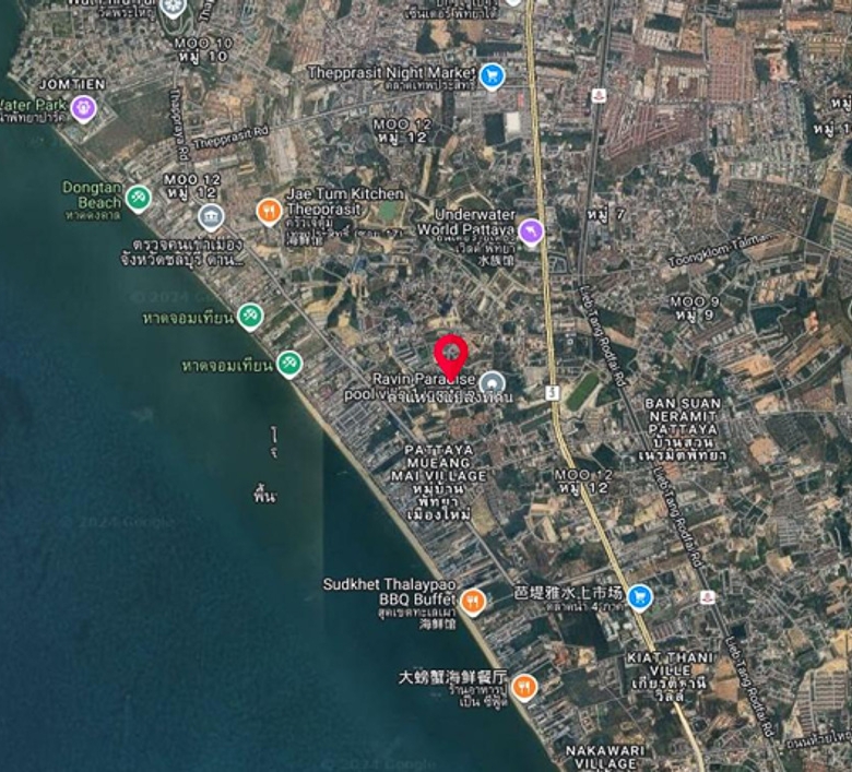 EP0141 | 1-Rai Land Plot for Sale in Jomtien, Pattaya