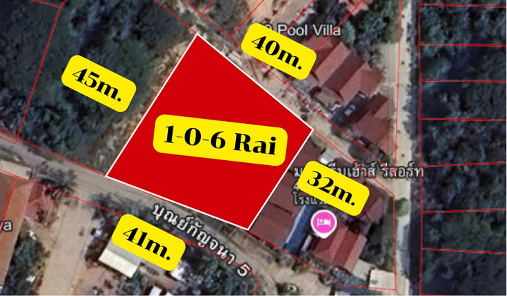 EP0141 | 1-Rai Land Plot for Sale in Jomtien, Pattaya
