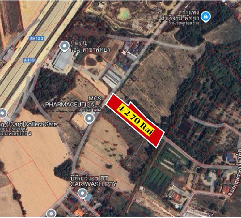 EP0140 | 4.5-Rai Land Plot for Sale in Pong, Pattaya