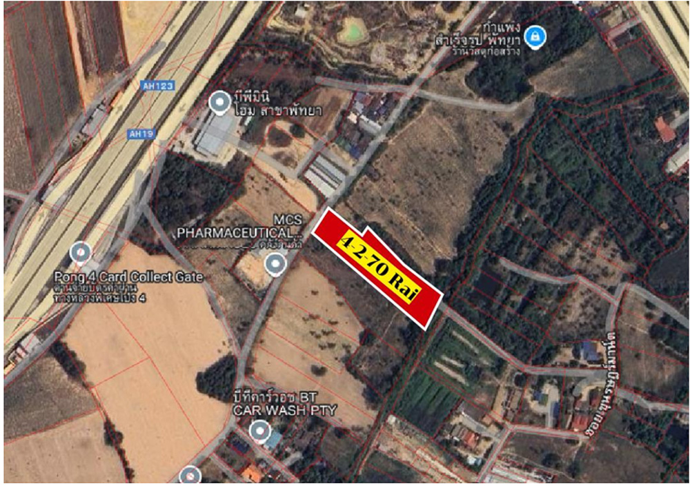 EP0140 | 4.5-Rai Land Plot for Sale in Pong, Pattaya
