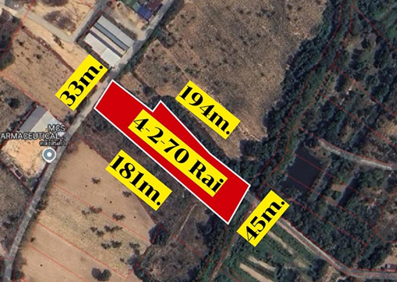 EP0140 | 4.5-Rai Land Plot for Sale in Pong, Pattaya