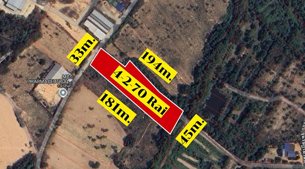EP0140 | 4.5-Rai Land Plot for Sale in Pong, Pattaya