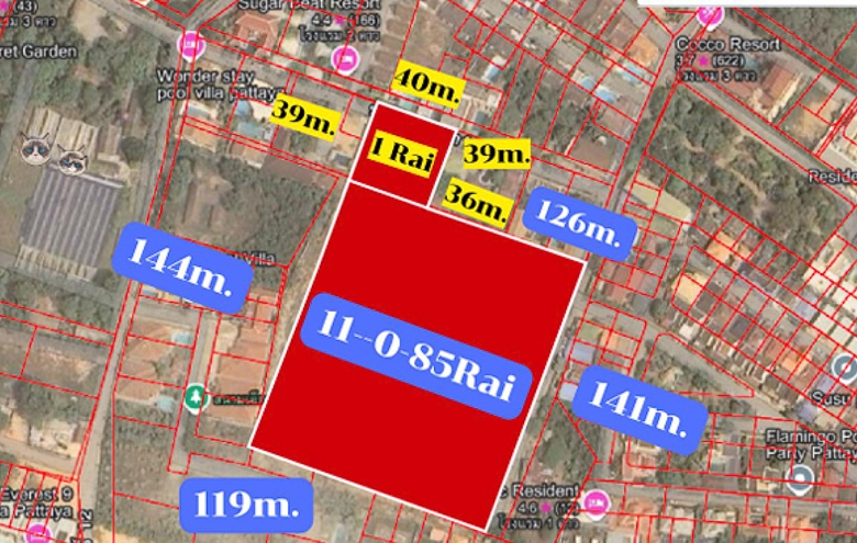 EP0171 | 12.4-Rai Land Plot for Sale in Thepprasit, Pattaya